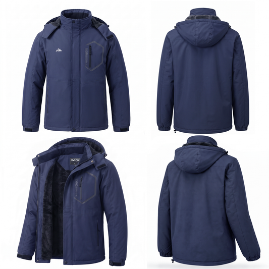 Mens Skiing Jackets with Hoode Snowboarding Waterproof Fleece Liner Coats Windproof Winter Raincoat for Men