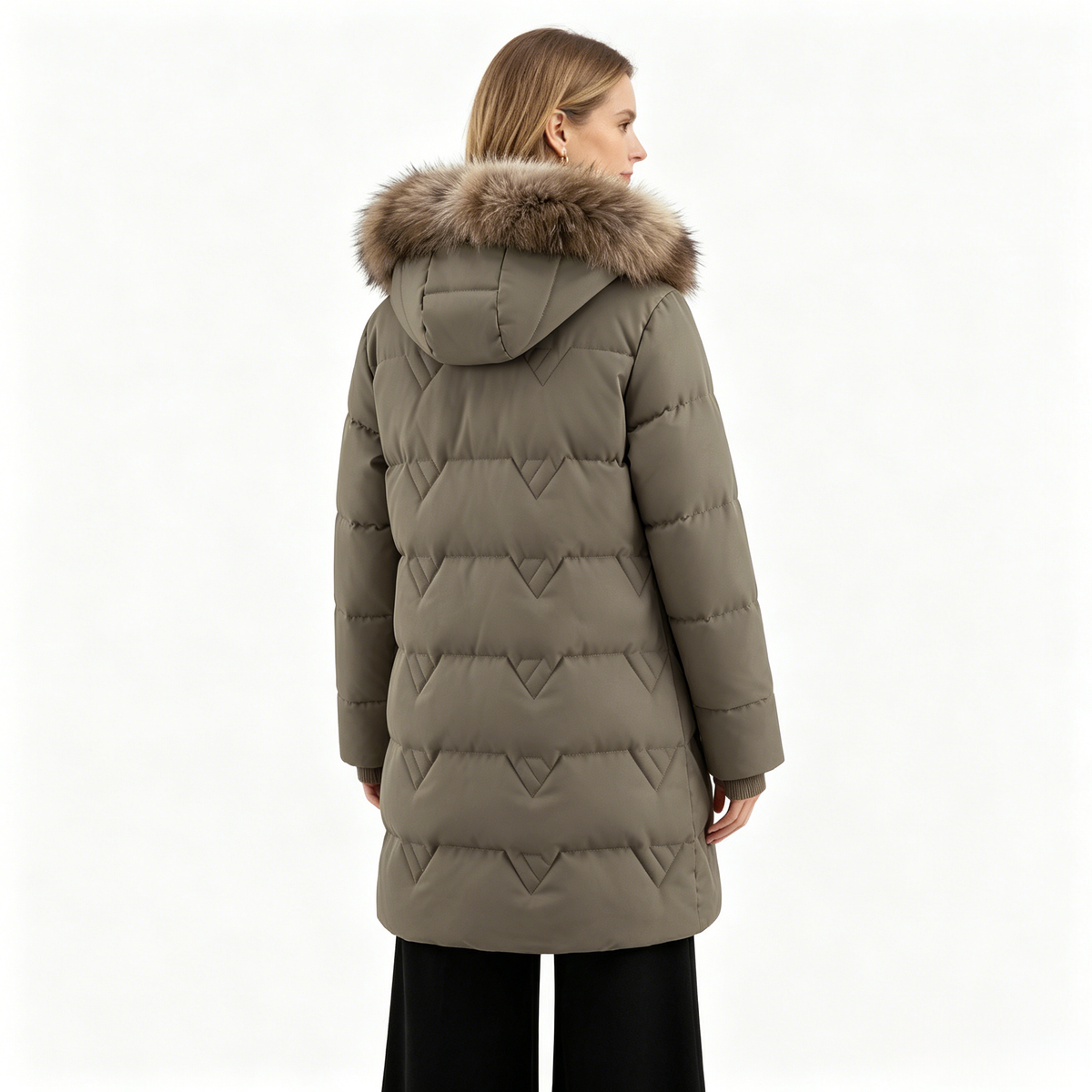 Puffer Coats Women Winter Jacket Long Windprrof Waterproof Snow Parka With Removable Faux Fur Trim Hood