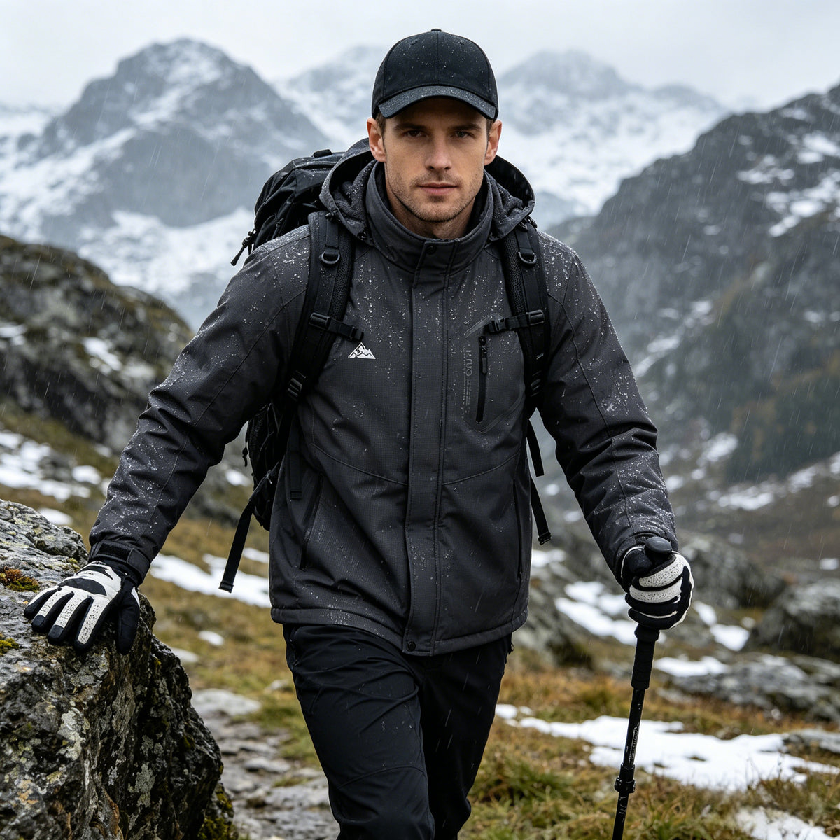 Winter Ski Jacket Men Waterproof Snow Coats Snowboard Fleece Lining Jacket Warm Parka with Hooded