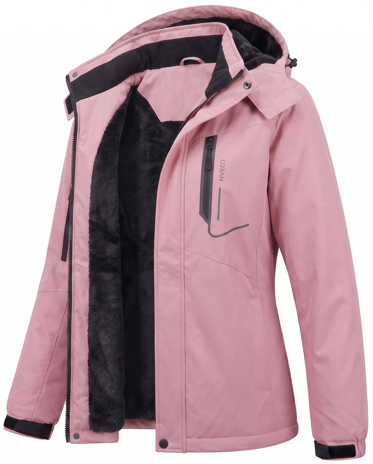 Women's Skiing Jackets Mountain Snowboarding Jacket Winter Waterproof Snow Coat with Fleece Hood