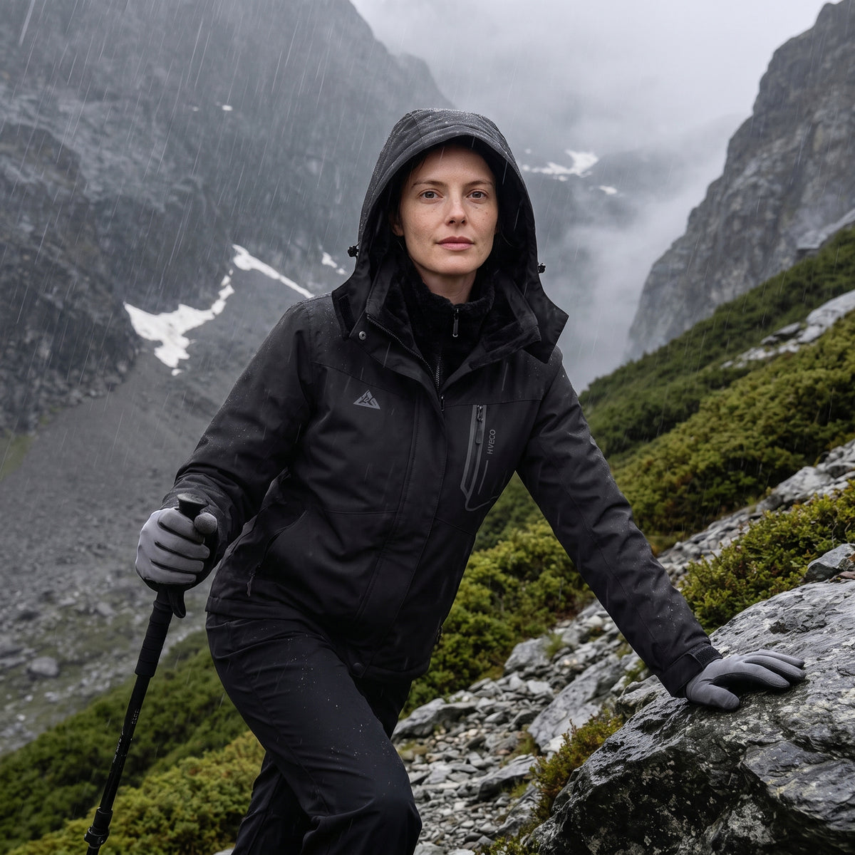 Women's Skiing Jackets Mountain Snowboarding Jacket Winter Waterproof Snow Coat with Fleece Hood