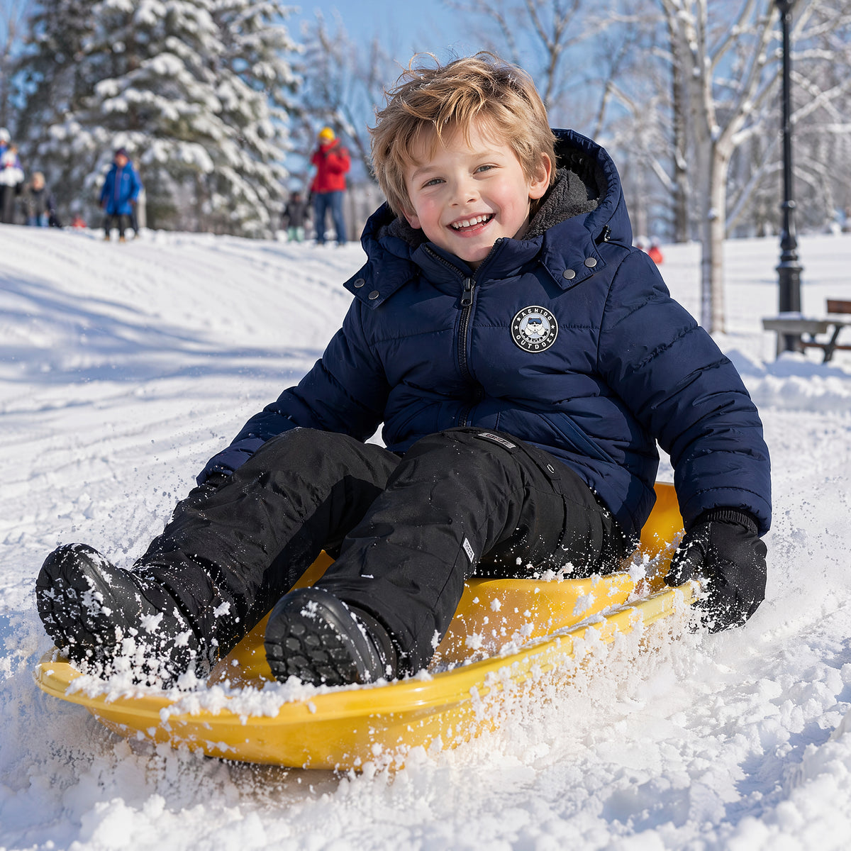 Winter Coat Boys' Thick Puffer Jackets with Removable Hood Warm Quilted Coats