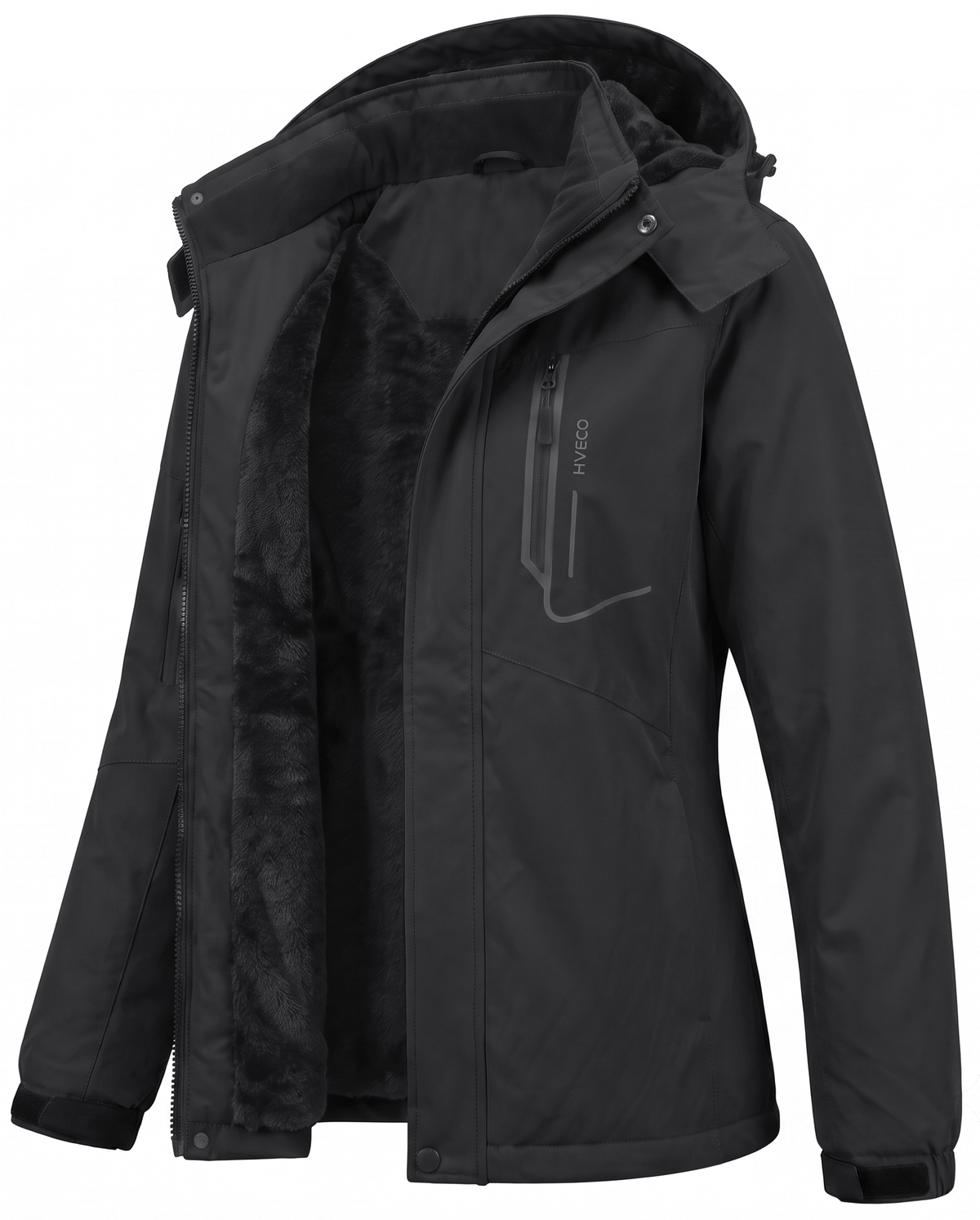Women's Skiing Jackets Mountain Snowboarding Jacket Winter Waterproof Snow Coat with Fleece Hood