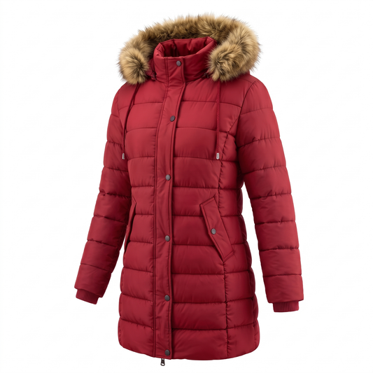 Puffer Coats for Women Winter Jacket Long Waterproof Snow Parka With Removable Faux Fur Trim Hood