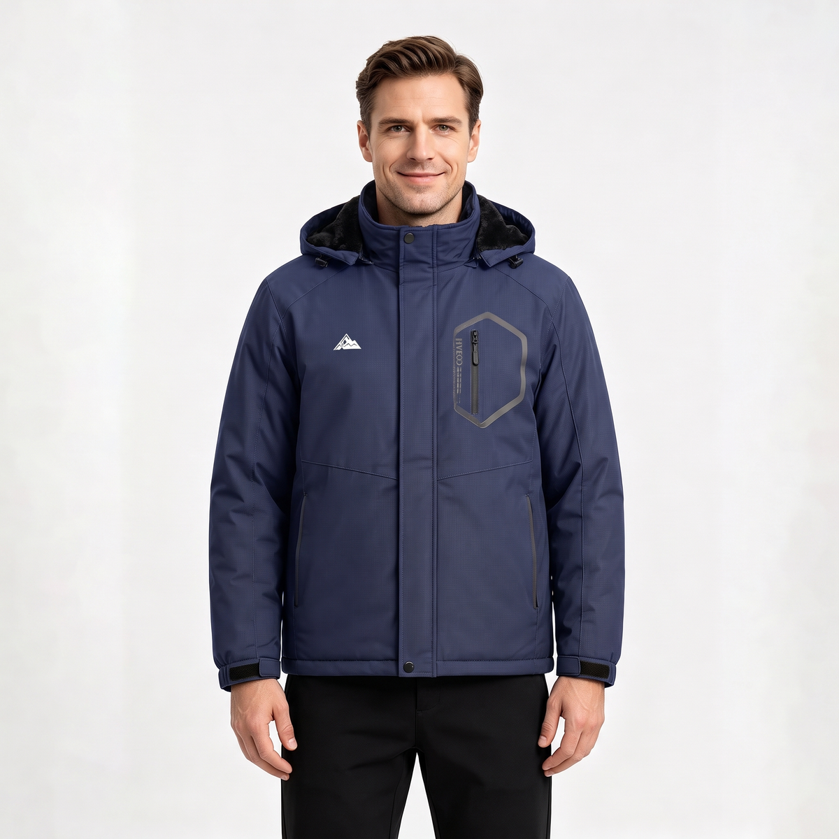 Mens Skiing Jackets with Hoode Snowboarding Waterproof Fleece Liner Coats Windproof Winter Raincoat for Men