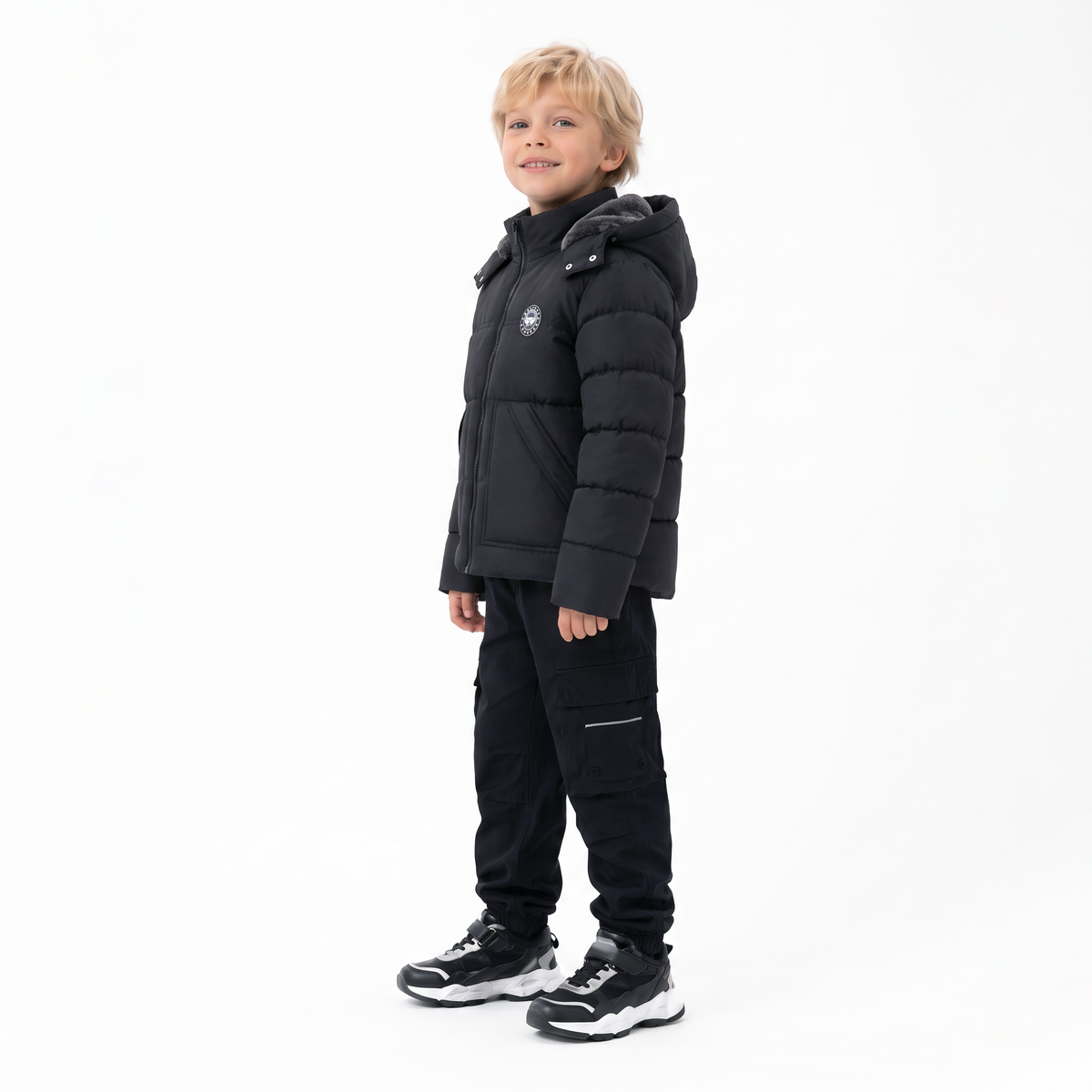 Winter Coat Boys' Thick Puffer Jackets with Removable Hood Warm Quilted Coats