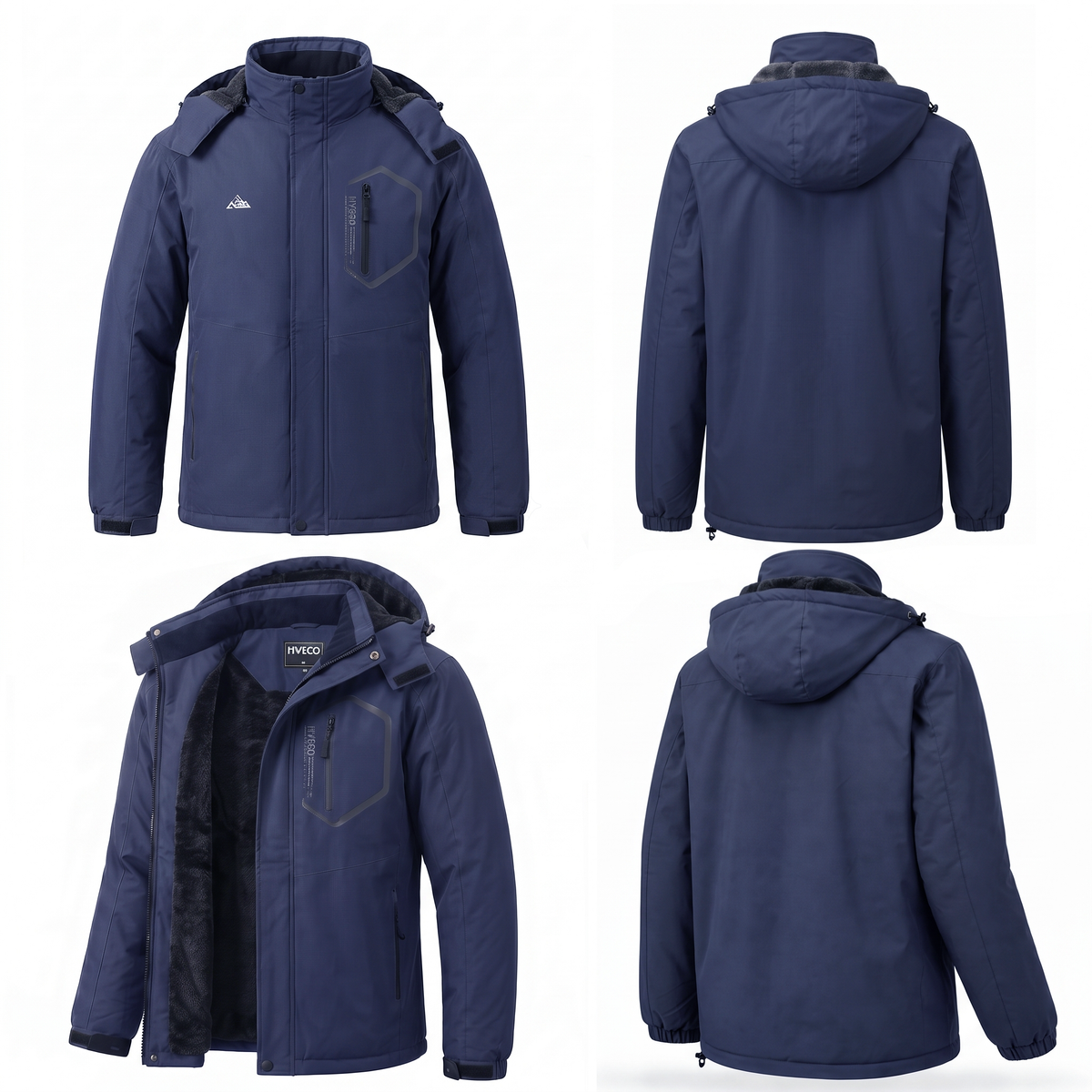 Mens Skiing Jackets with Hoode Snowboarding Waterproof Fleece Liner Coats Windproof Winter Raincoat for Men